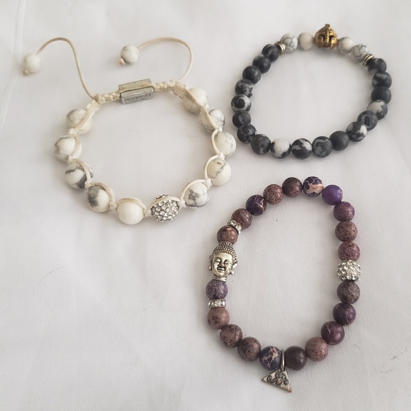 joseph nogucci Jewelry - Set of 3 Beaded Stone Bracelets